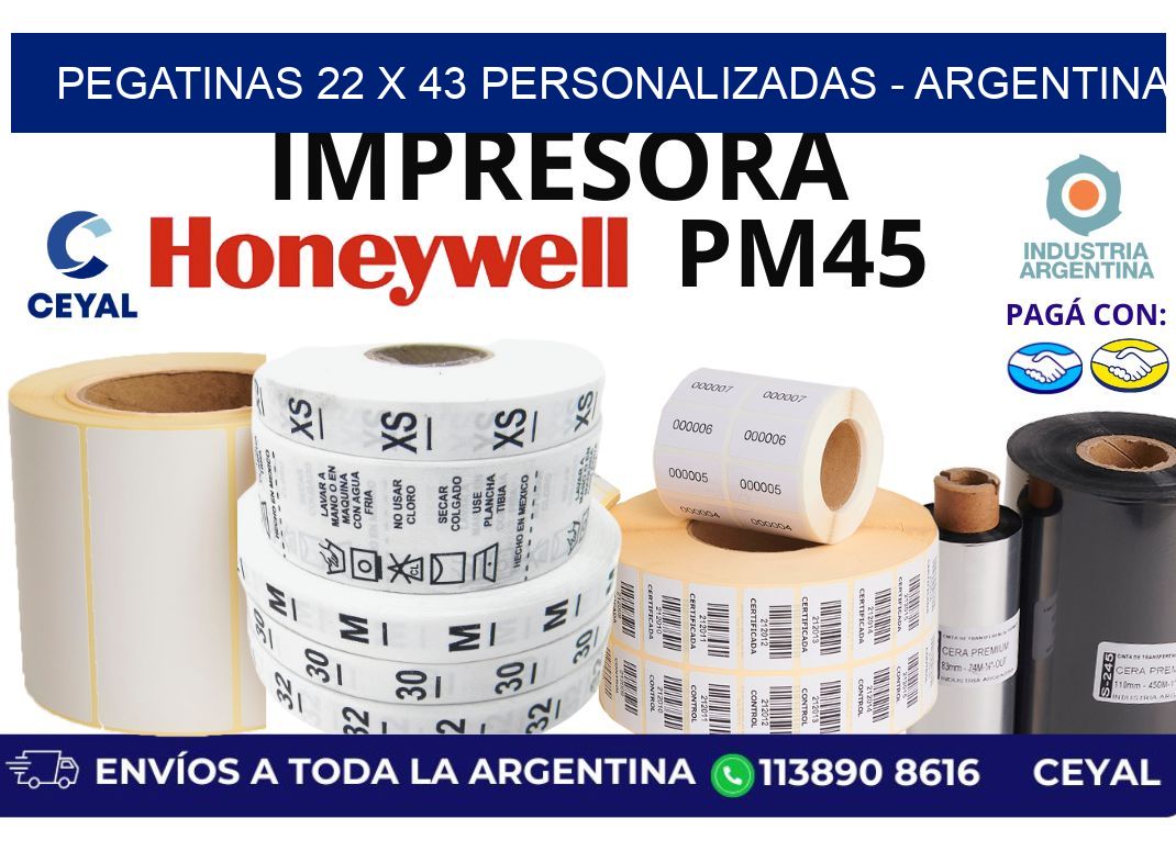 pegatinas 22 x 43 personalizadas - Argentina