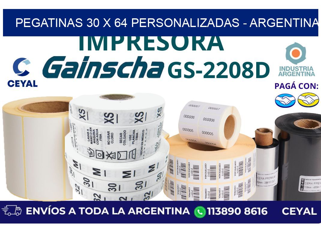 pegatinas 30 x 64 personalizadas - Argentina