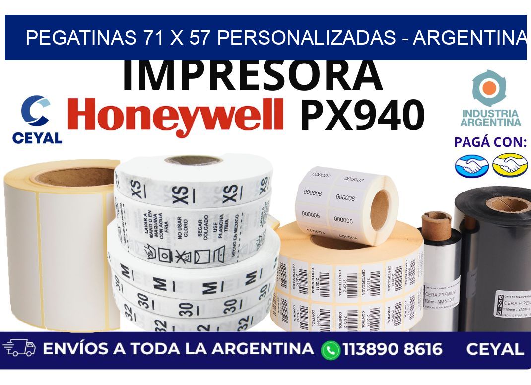 pegatinas 71 x 57 personalizadas - Argentina