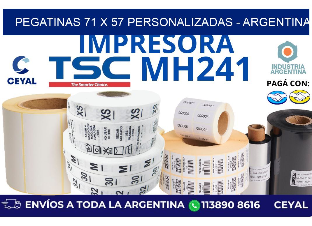 pegatinas 71 x 57 personalizadas - Argentina
