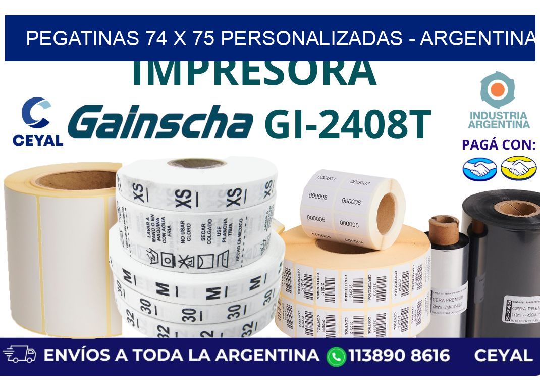 pegatinas 74 x 75 personalizadas - Argentina