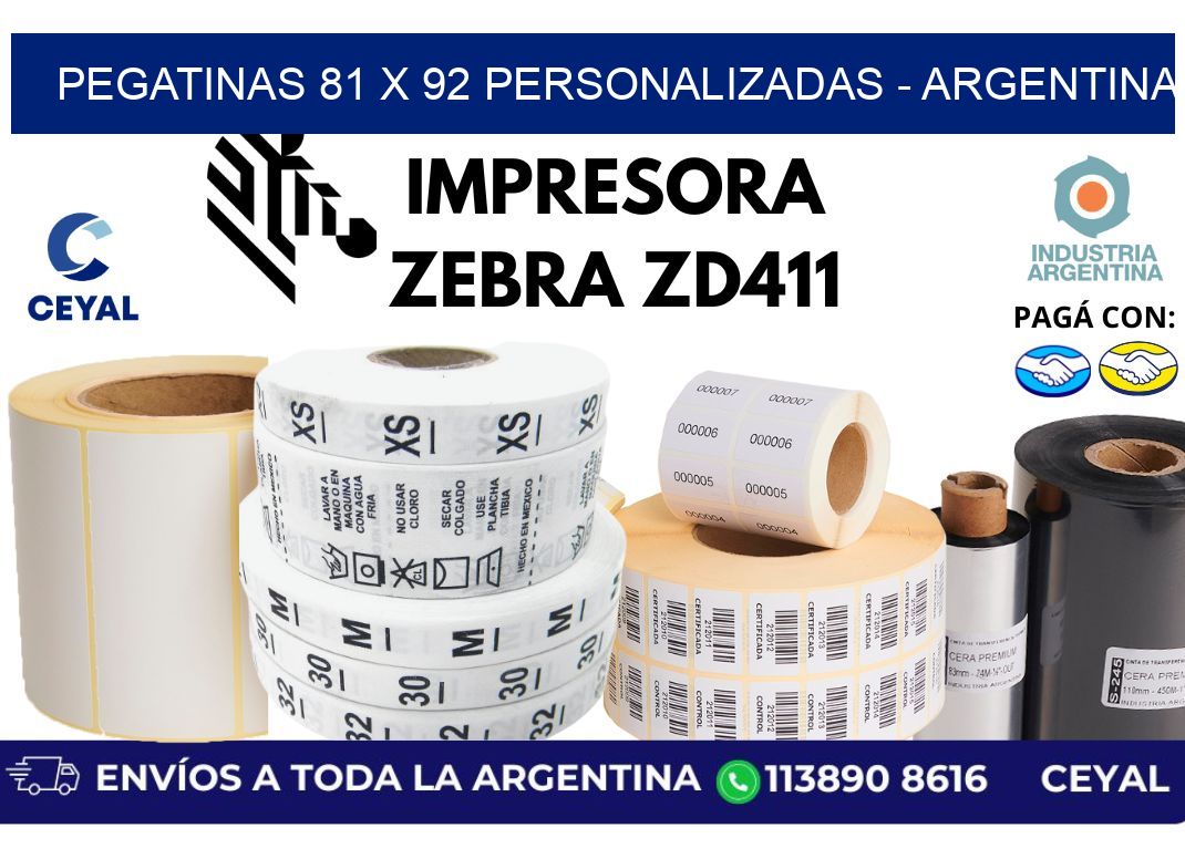pegatinas 81 x 92 personalizadas - Argentina