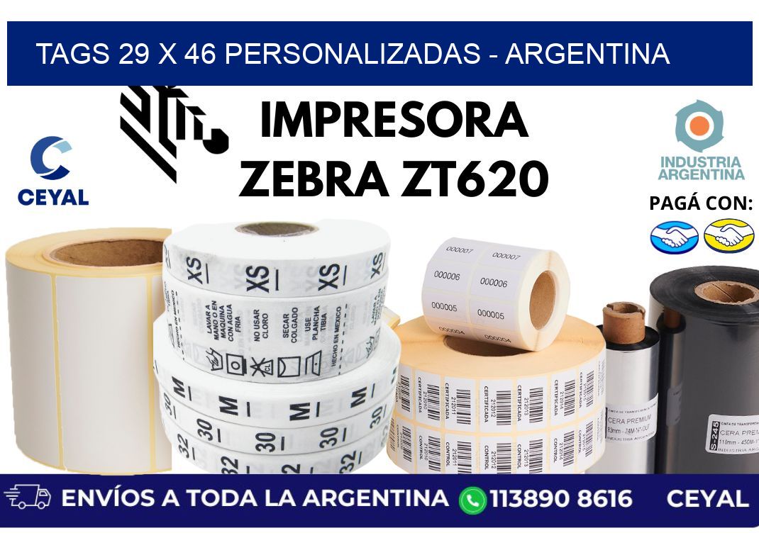 tags 29 x 46 personalizadas - Argentina