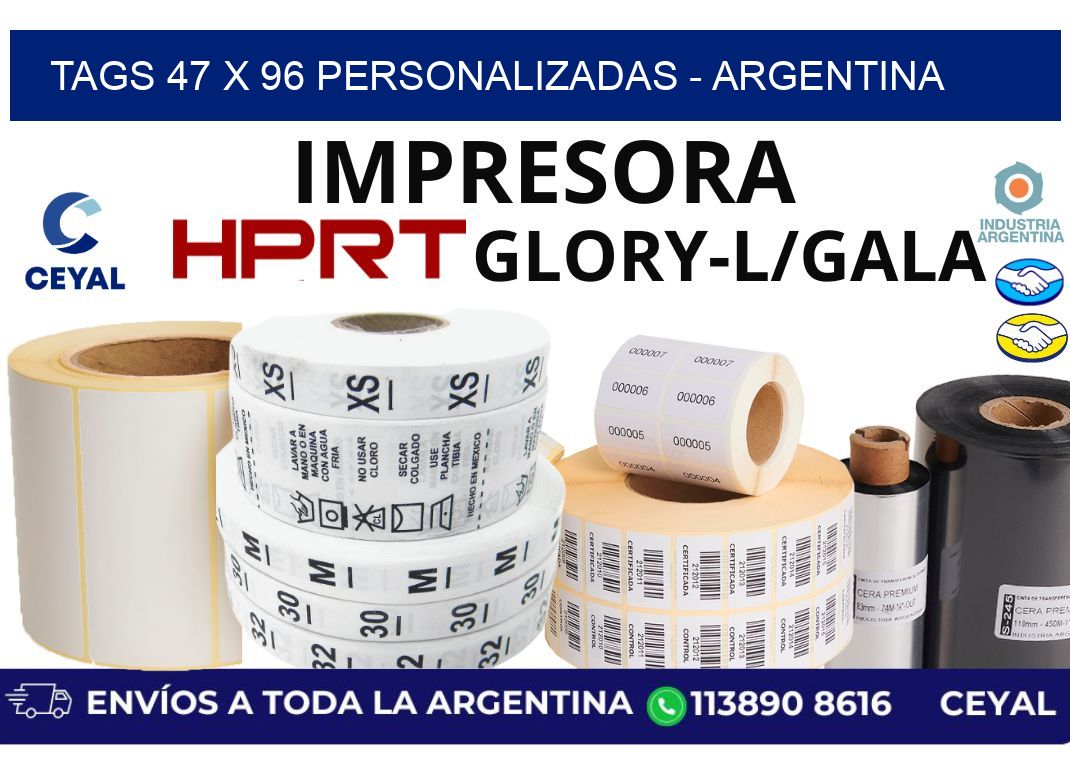 tags 47 x 96 personalizadas - Argentina