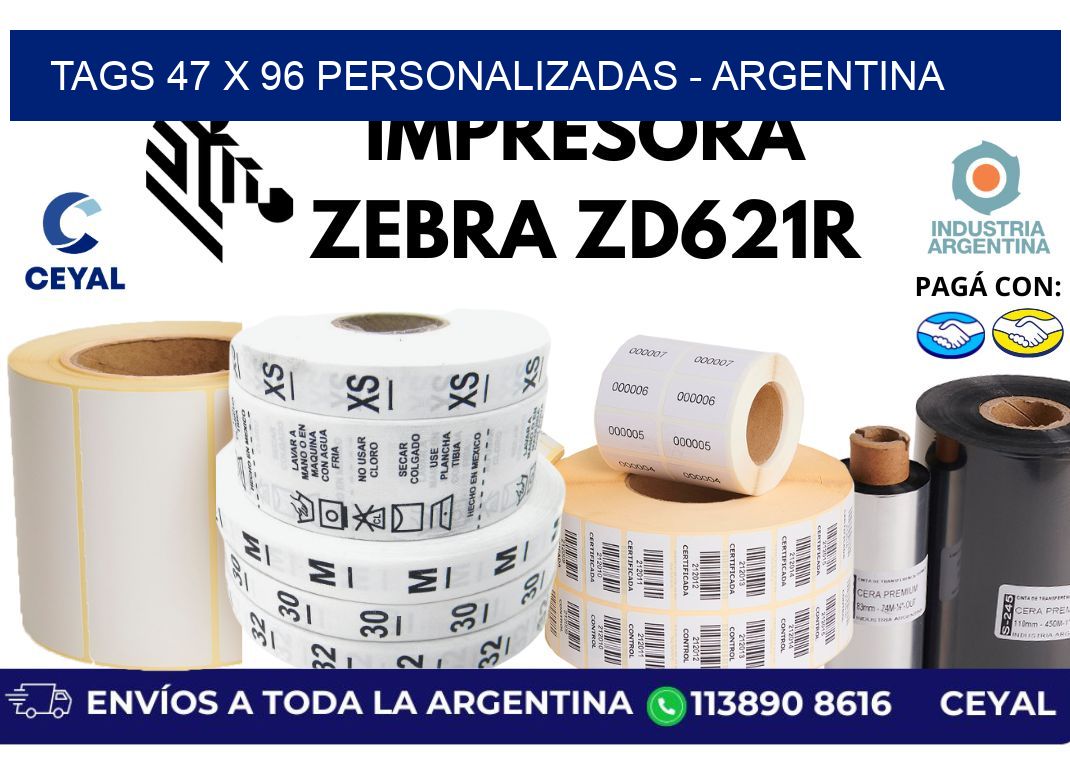 tags 47 x 96 personalizadas - Argentina