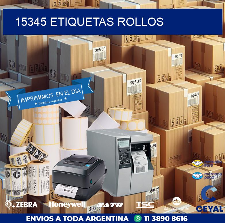 15345 etiquetas rollos