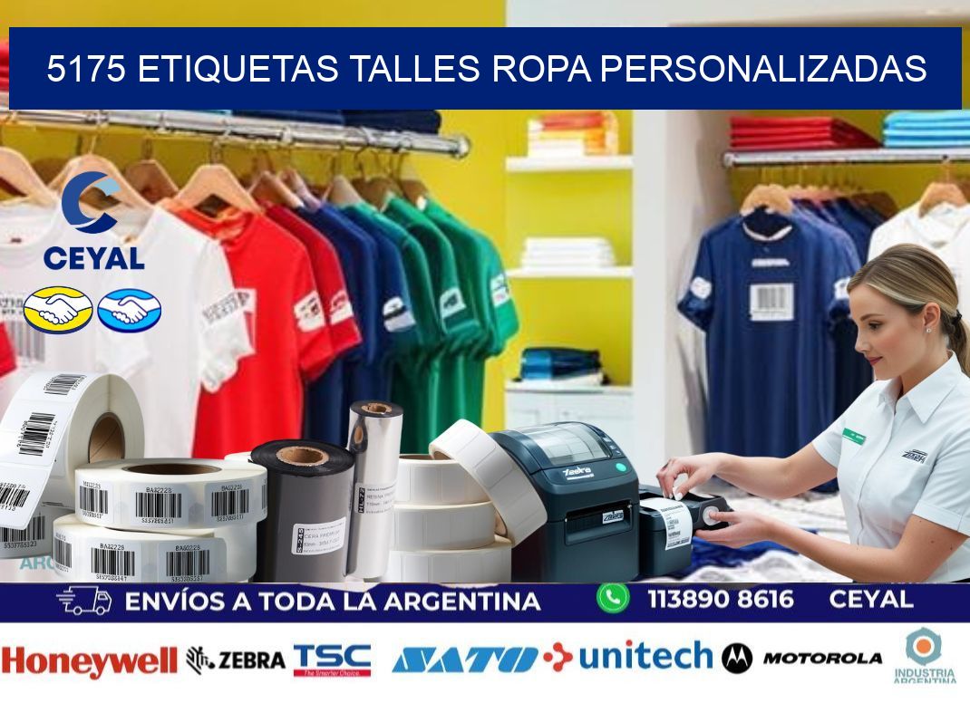 5175 ETIQUETAS TALLES ROPA PERSONALIZADAS