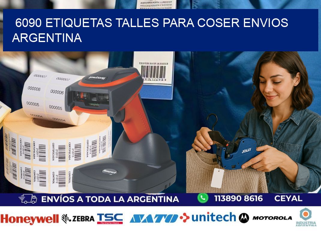 6090 ETIQUETAS TALLES PARA COSER ENVIOS ARGENTINA