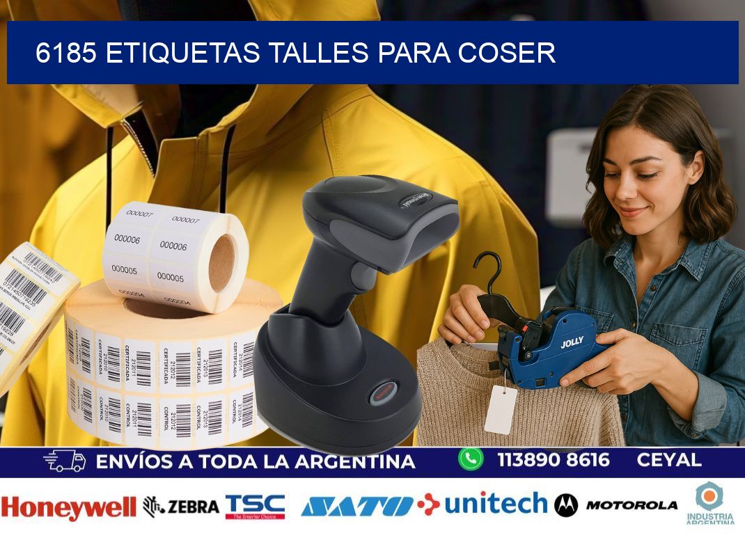 6185 ETIQUETAS TALLES PARA COSER
