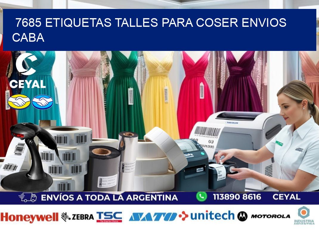 7685 ETIQUETAS TALLES PARA COSER ENVIOS CABA