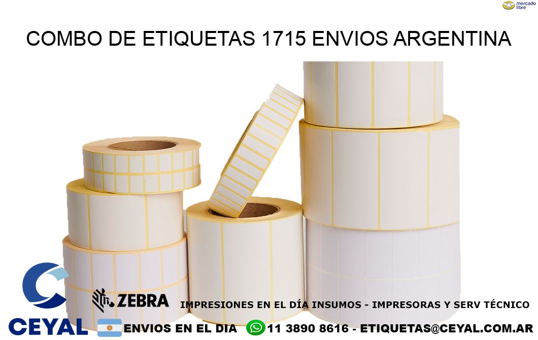 Combo de etiquetas 1715 ENVIOS ARGENTINA