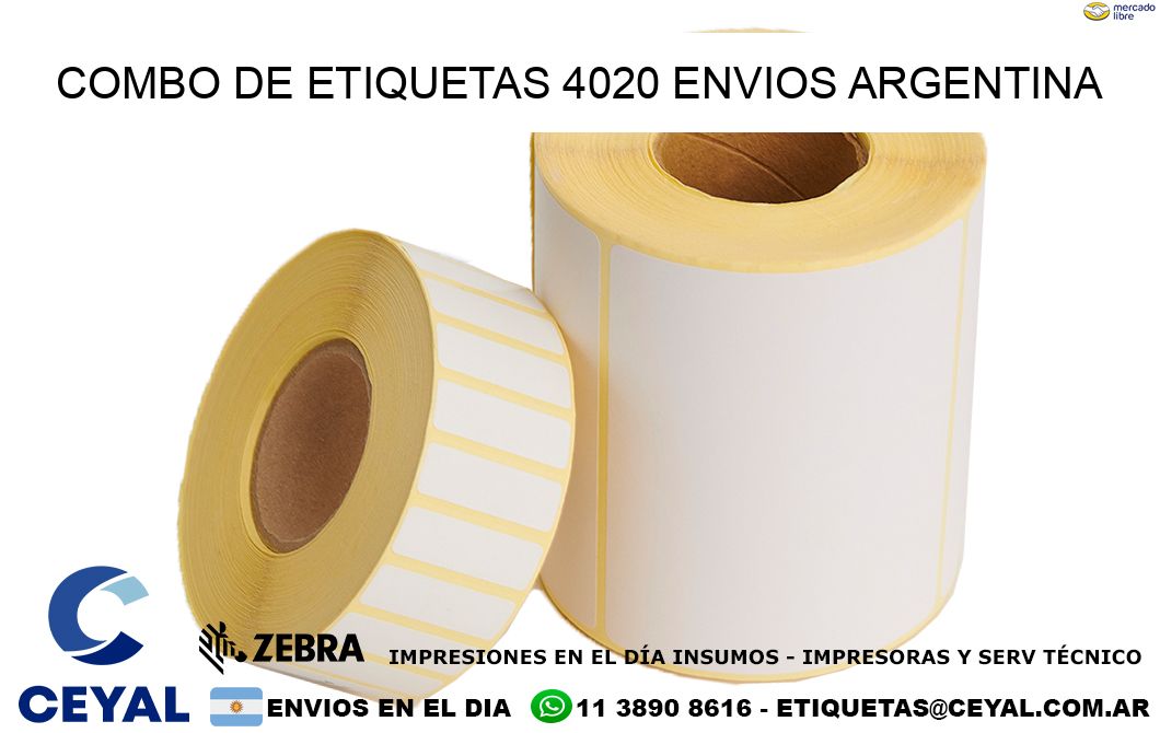 Combo de etiquetas 4020 ENVIOS ARGENTINA