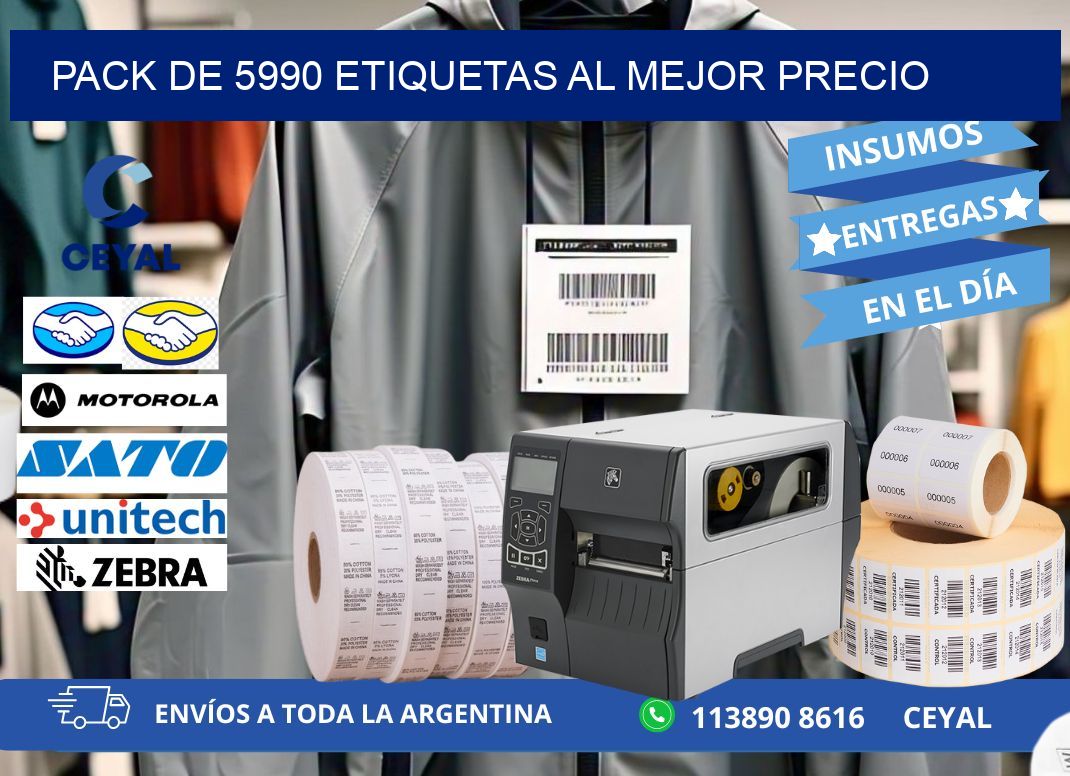 Pack de 5990 etiquetas al mejor precio