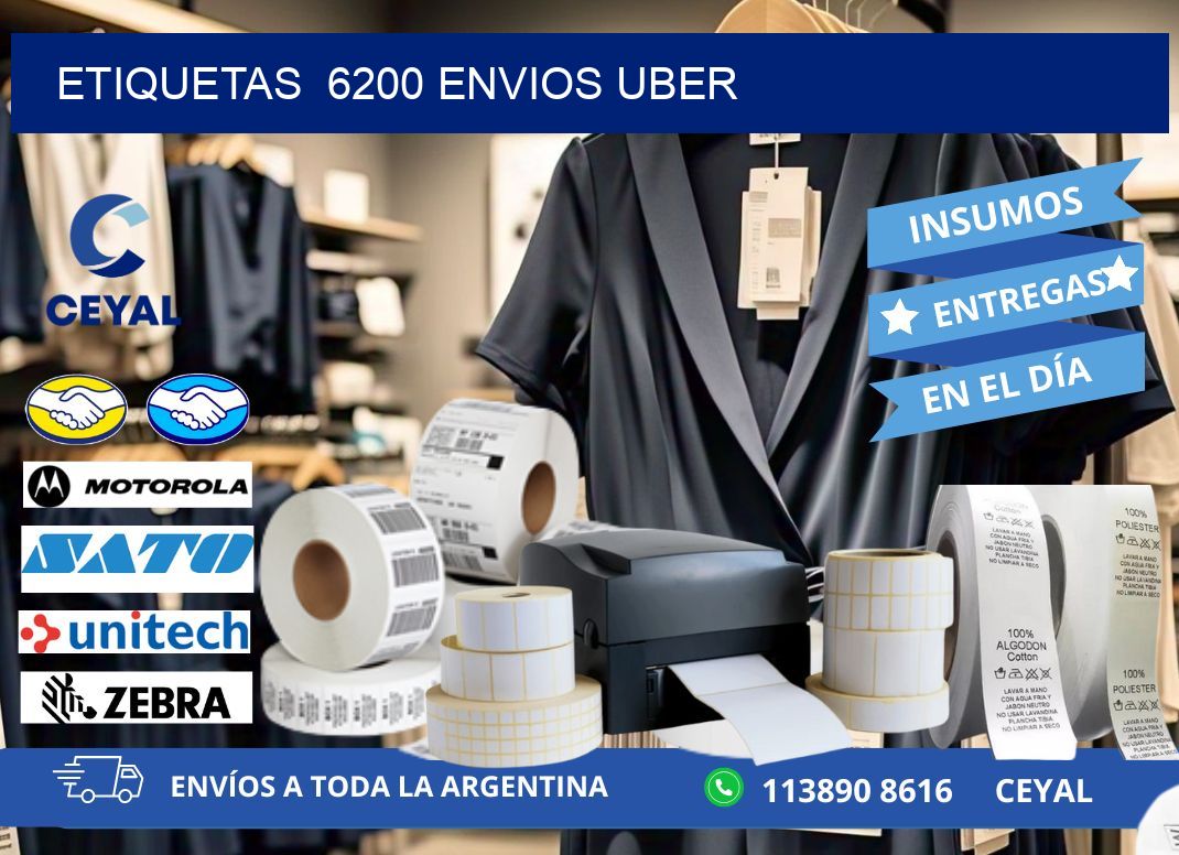 etiquetas  6200 ENVIOS UBER