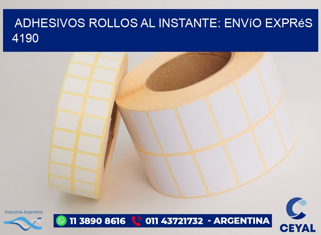 Adhesivos rollos al Instante: Envío Exprés 4190