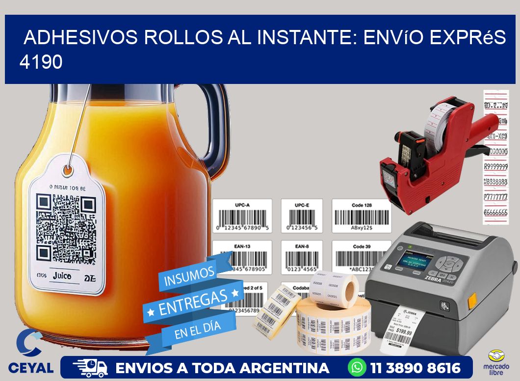 Adhesivos rollos al Instante: Envío Exprés 4190