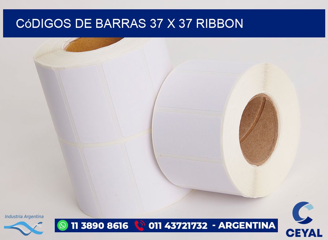 Códigos de Barras 37 x 37 ribbon