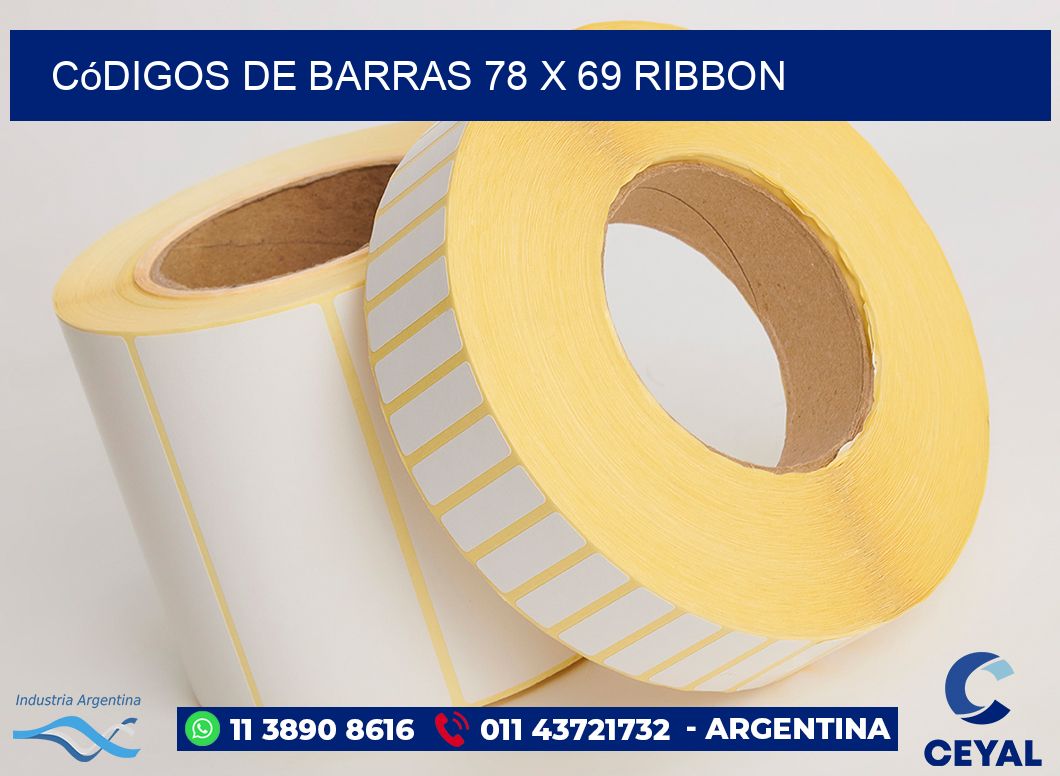 Códigos de Barras 78 x 69 ribbon