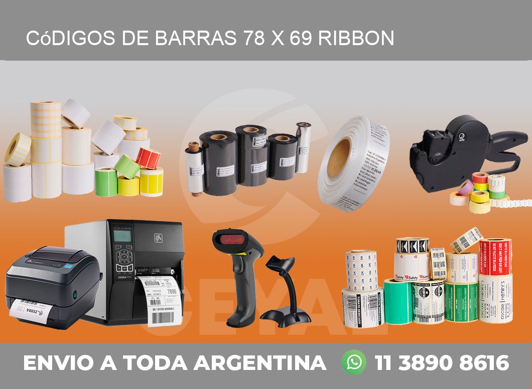 Códigos de Barras 78 x 69 ribbon