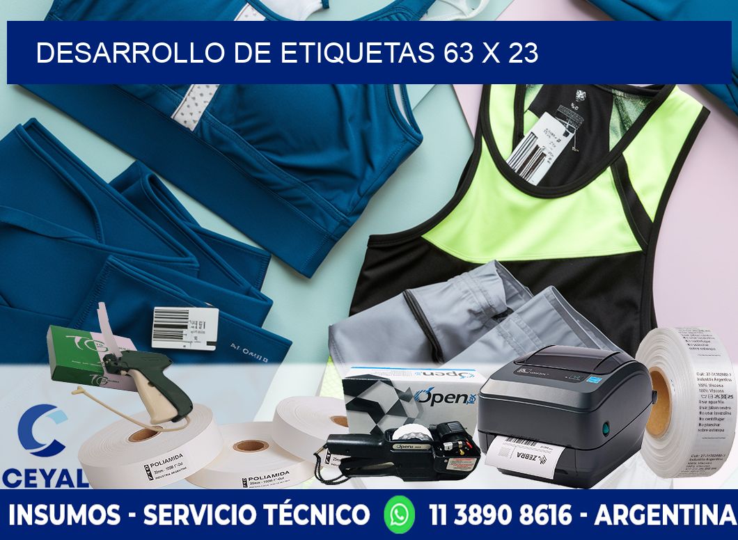 Desarrollo de etiquetas 63 x 23