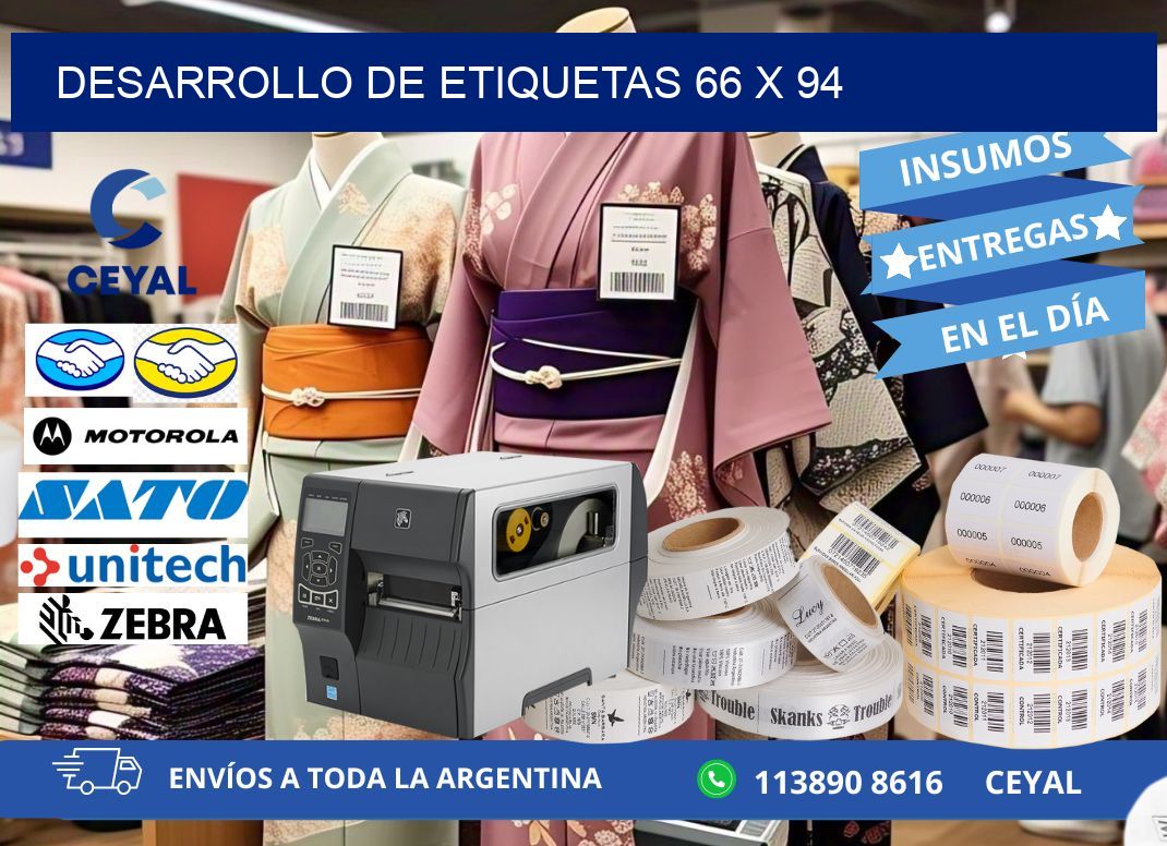 Desarrollo de etiquetas 66 x 94