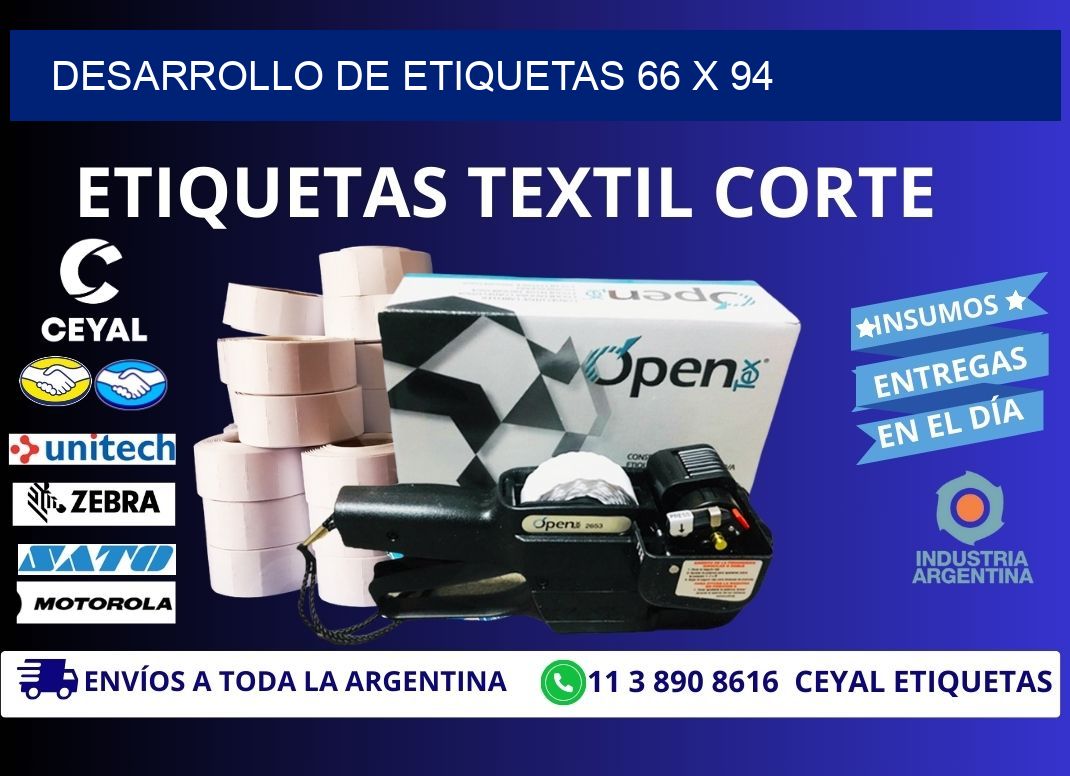 Desarrollo de etiquetas 66 x 94