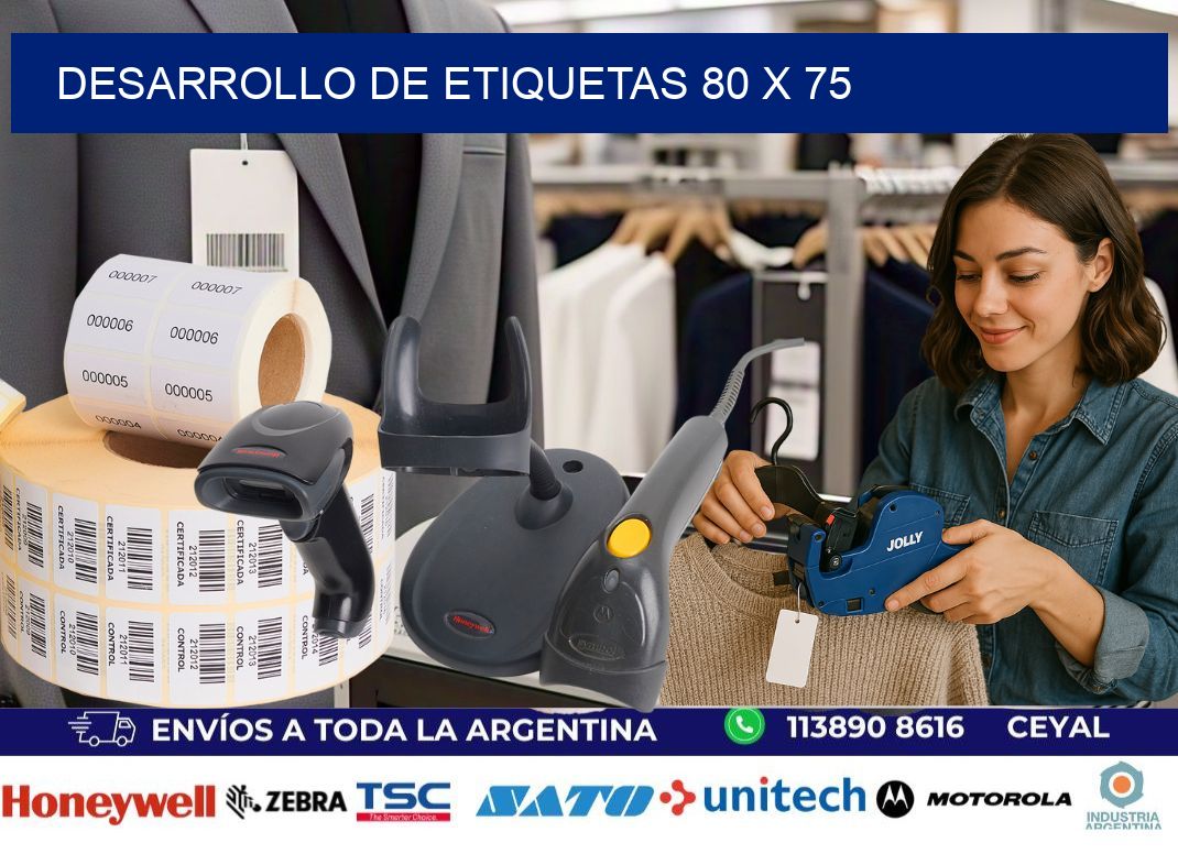 Desarrollo de etiquetas 80 x 75