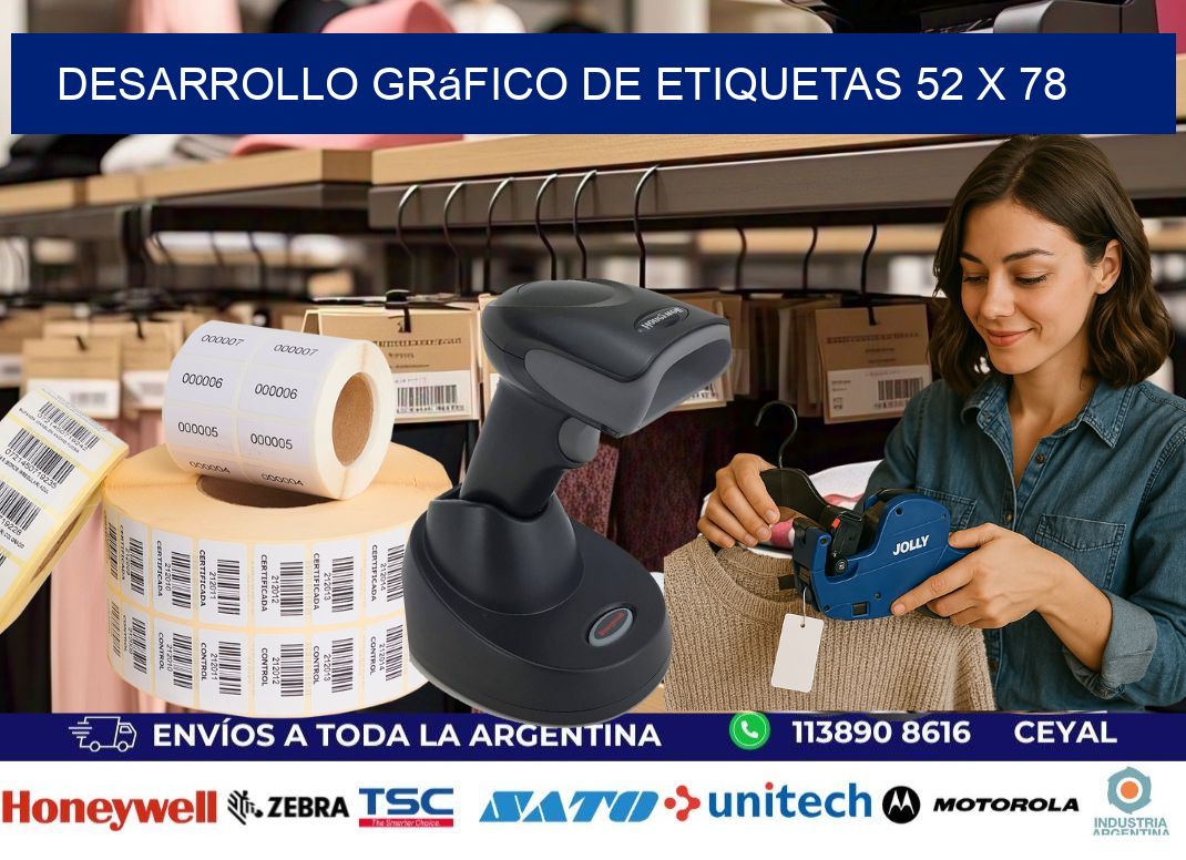 Desarrollo gráfico de etiquetas 52 x 78