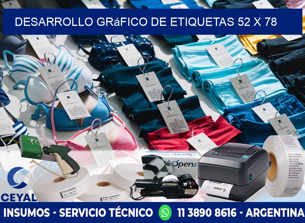 Desarrollo gráfico de etiquetas 52 x 78