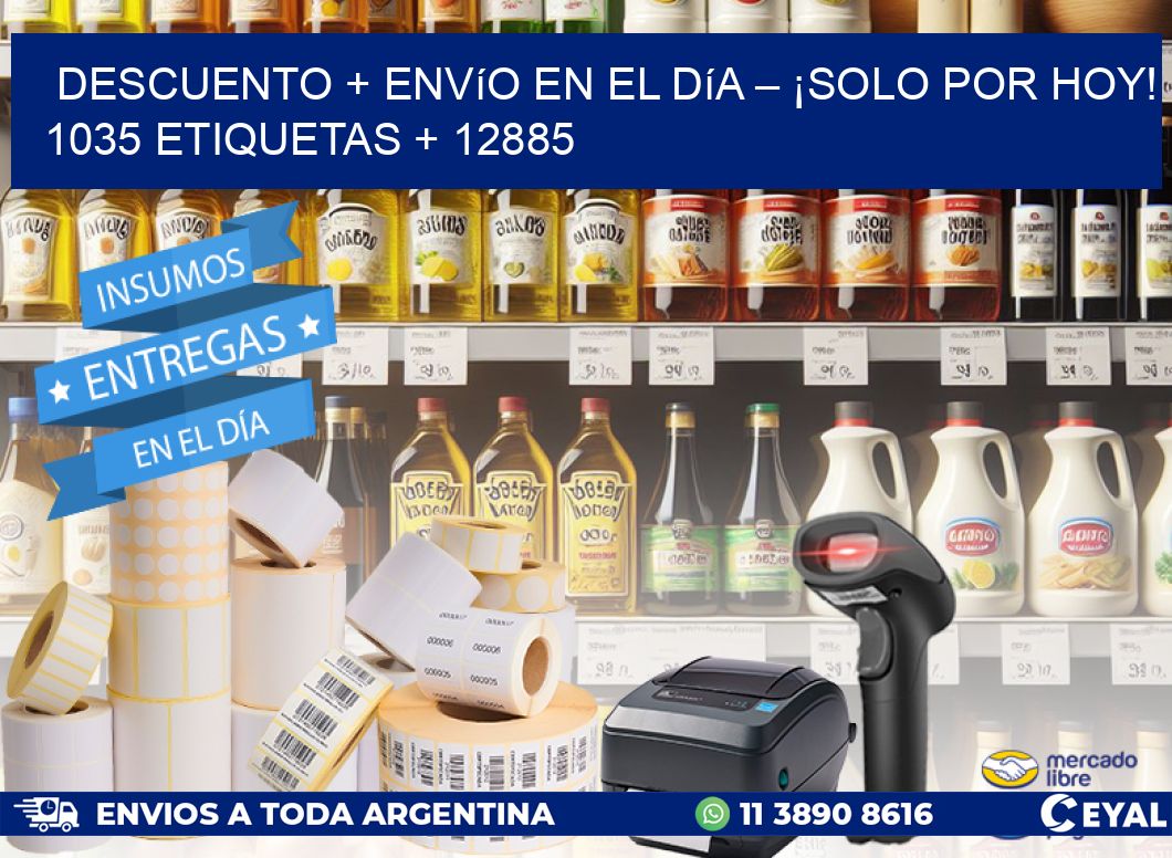 Descuento + envío en el Día – ¡Solo por Hoy! 1035 etiquetas + 12885