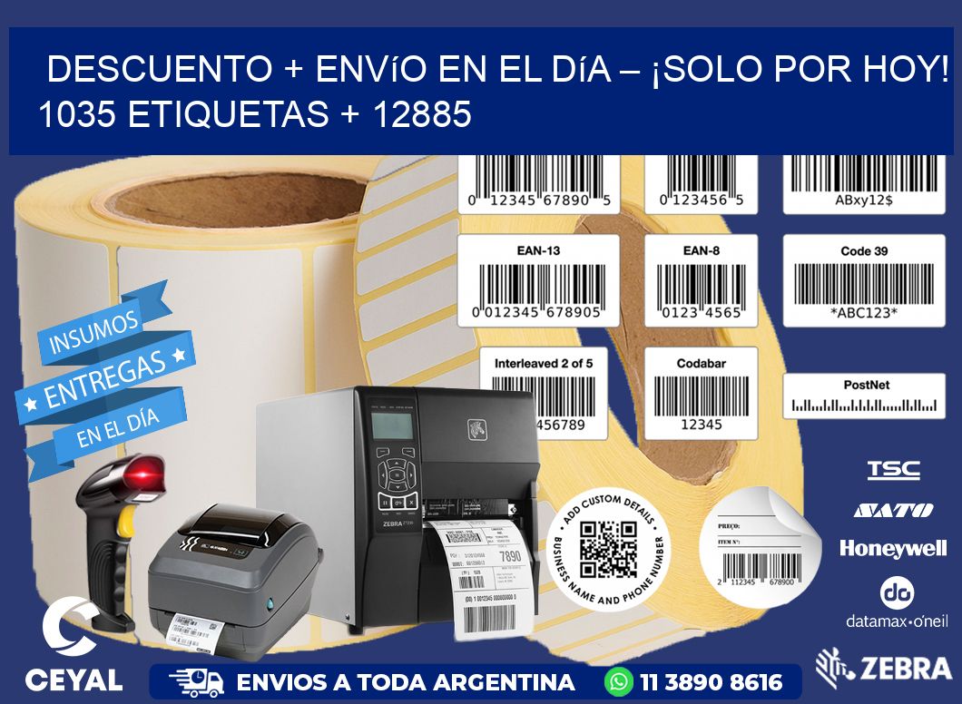 Descuento + envío en el Día – ¡Solo por Hoy! 1035 etiquetas + 12885