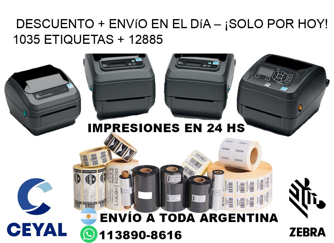 Descuento + envío en el Día – ¡Solo por Hoy! 1035 etiquetas + 12885