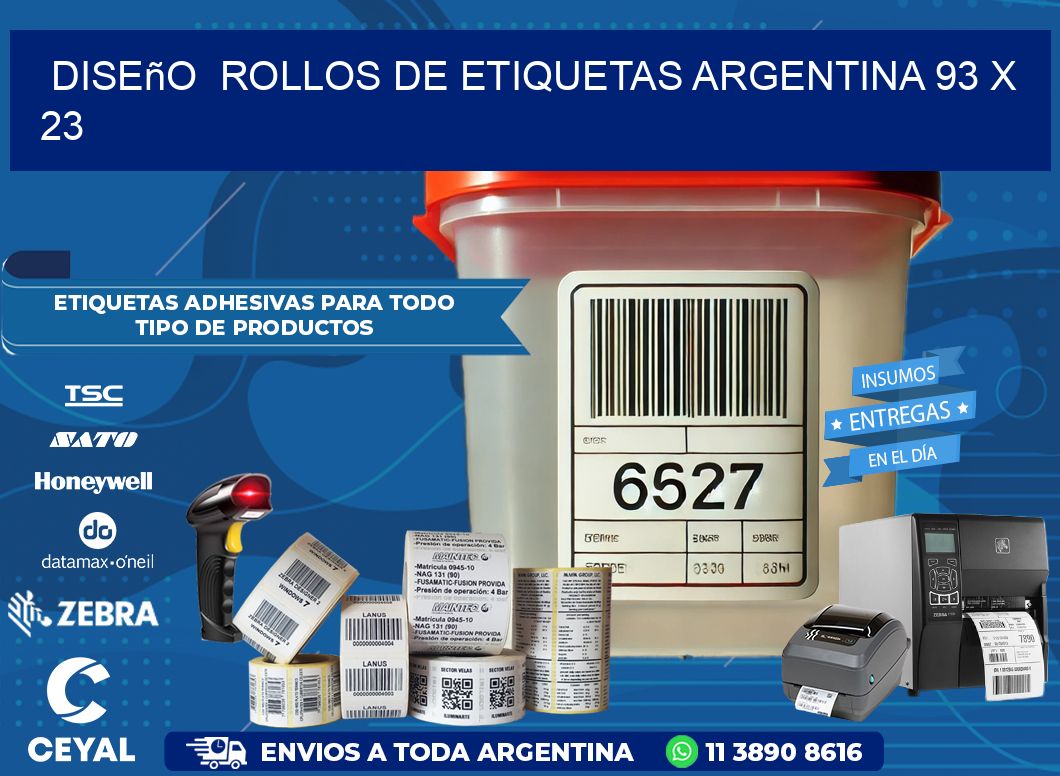Diseño ROLLOS DE ETIQUETAS ARGENTINA 93 x 23