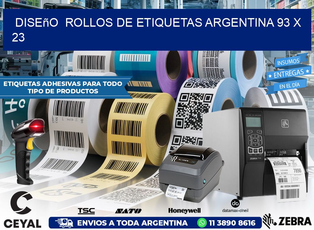 Diseño ROLLOS DE ETIQUETAS ARGENTINA 93 x 23