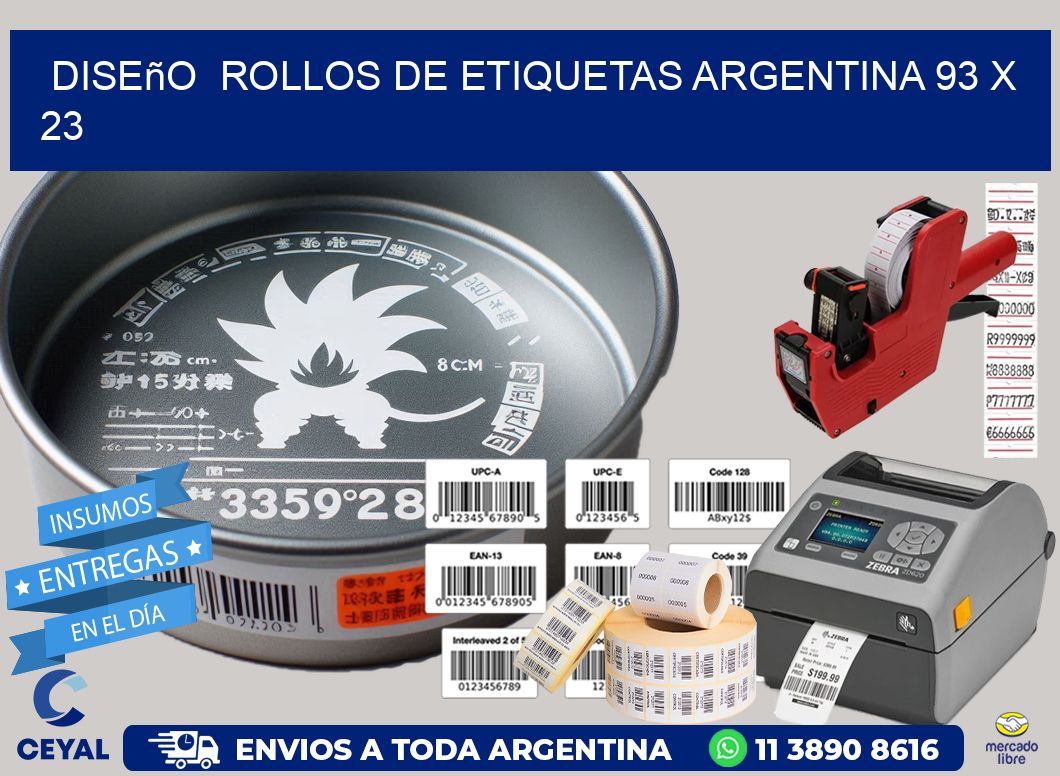 Diseño ROLLOS DE ETIQUETAS ARGENTINA 93 x 23