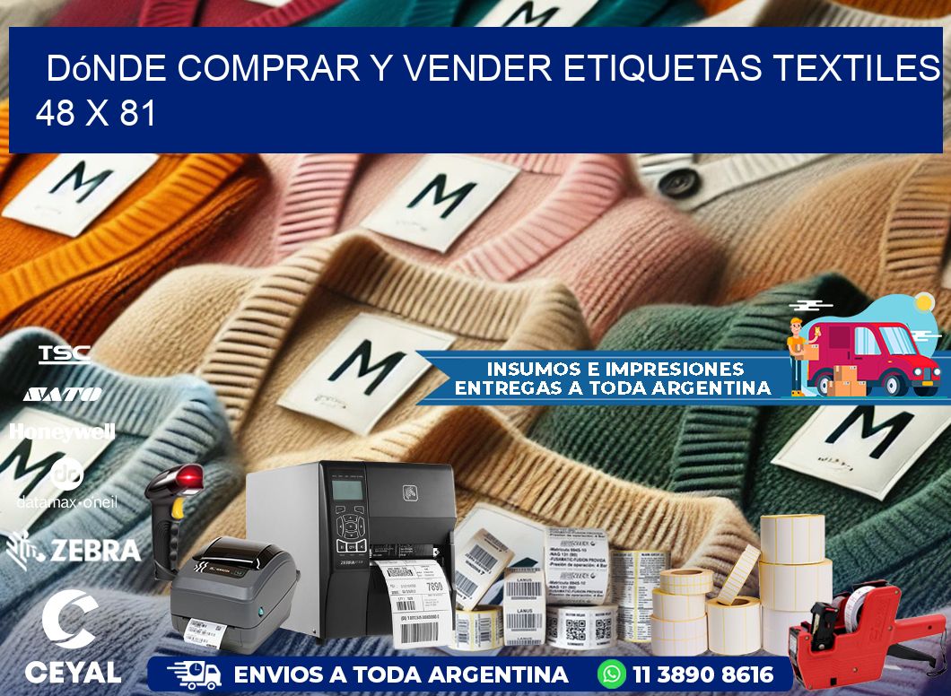 Dónde Comprar y Vender Etiquetas Textiles 48 x 81