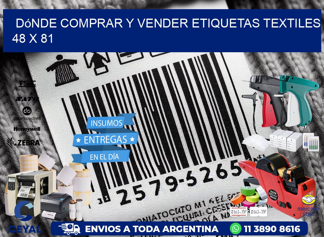 Dónde Comprar y Vender Etiquetas Textiles 48 x 81