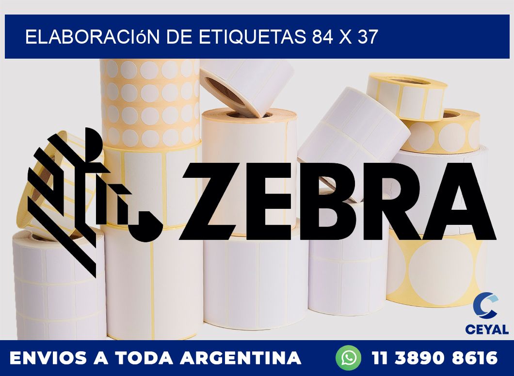 Elaboración de etiquetas 84 x 37