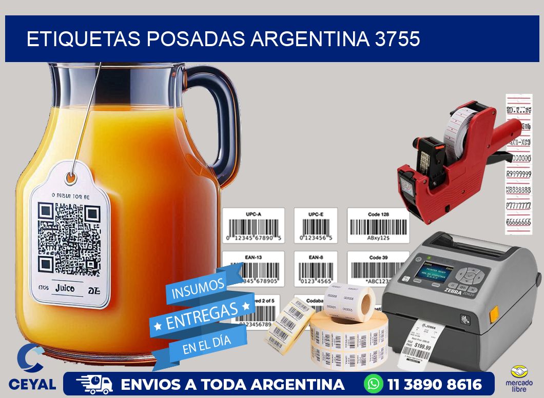 Etiquetas Posadas Argentina 3755