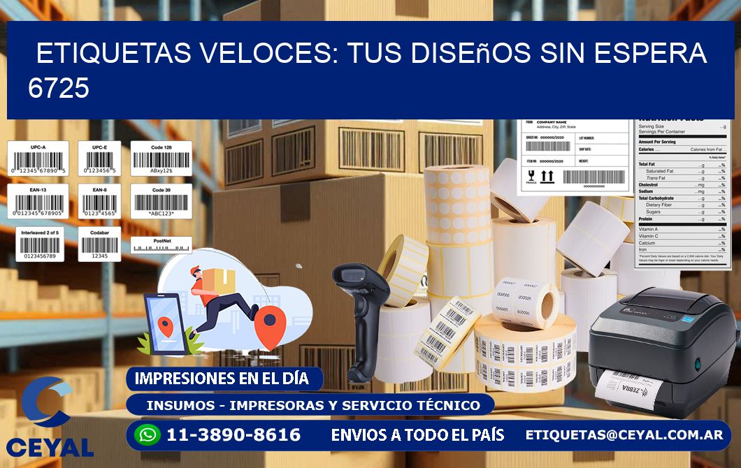 Etiquetas Veloces: Tus Diseños sin Espera 6725