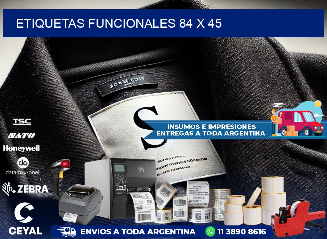 Etiquetas funcionales 84 x 45