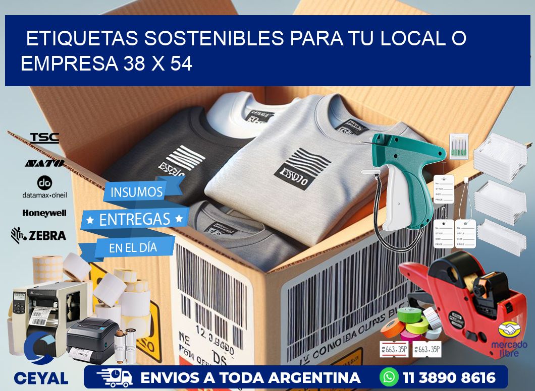 Etiquetas sostenibles para tu local o empresa 38 x 54