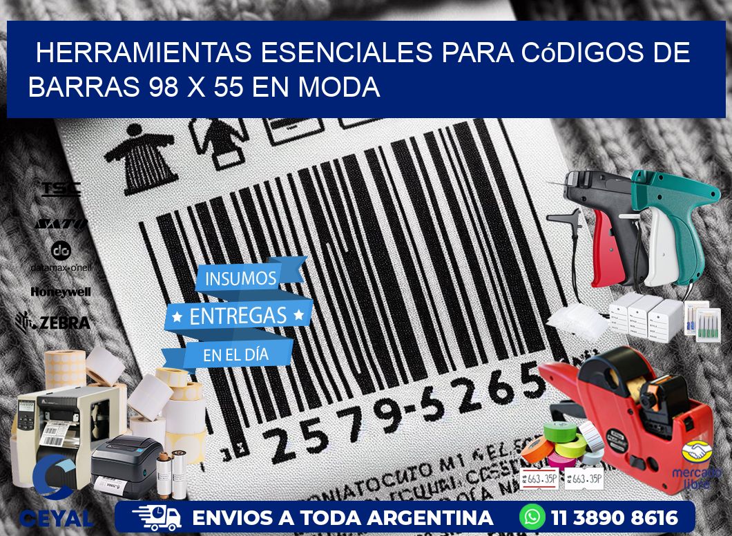 Herramientas Esenciales para Códigos de Barras 98 x 55 en Moda