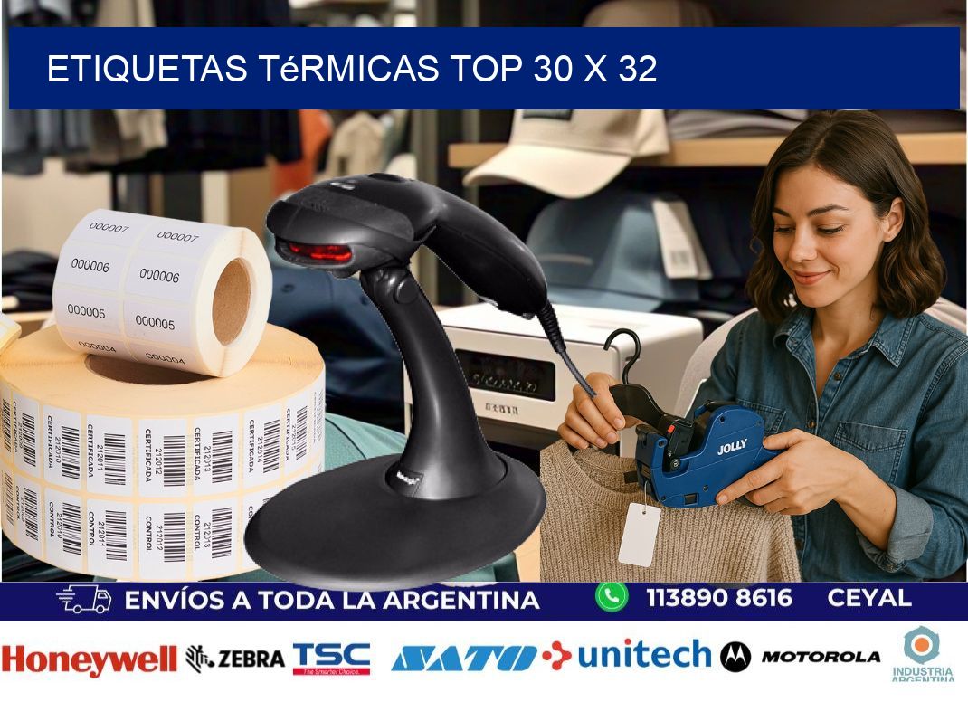 etiquetas Térmicas top 30 x 32