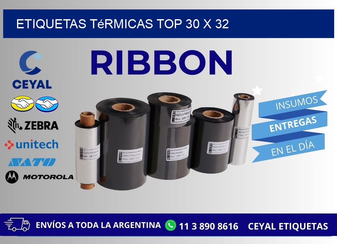 etiquetas Térmicas top 30 x 32