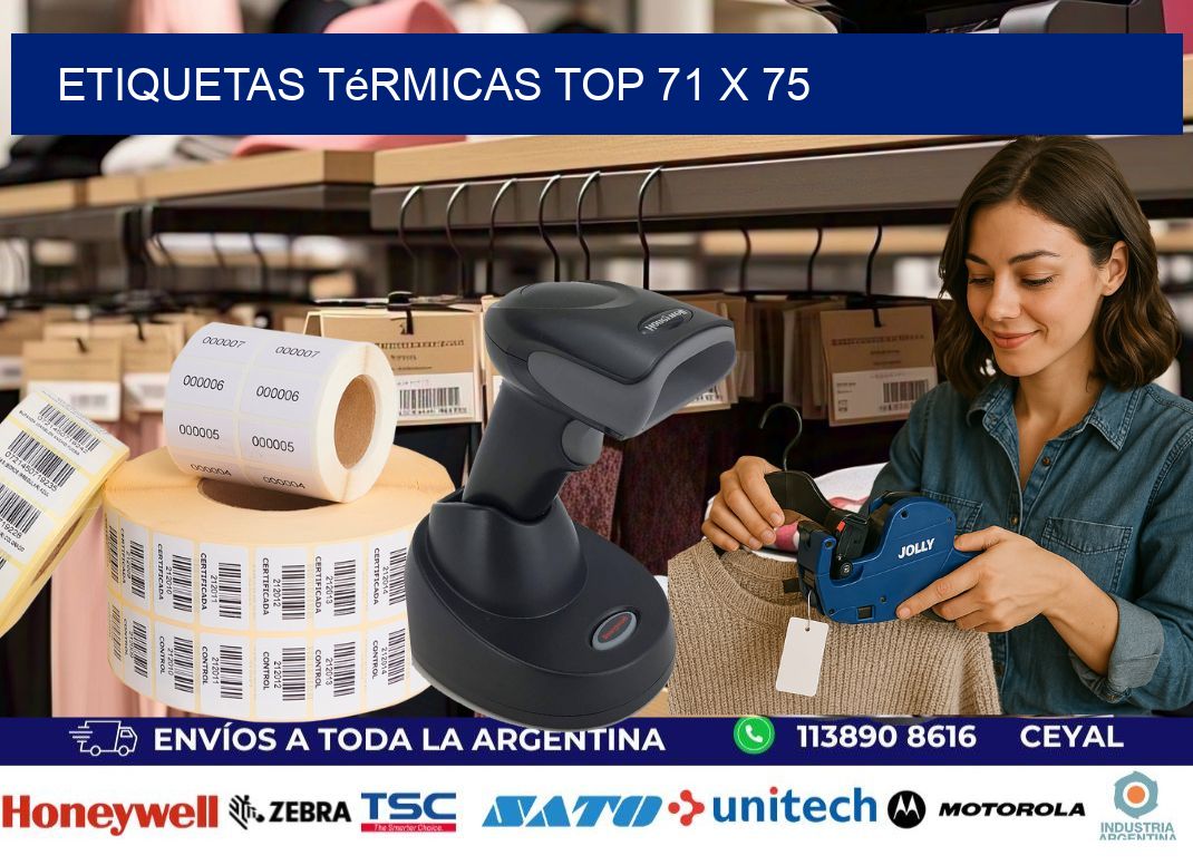 etiquetas Térmicas top 71 x 75