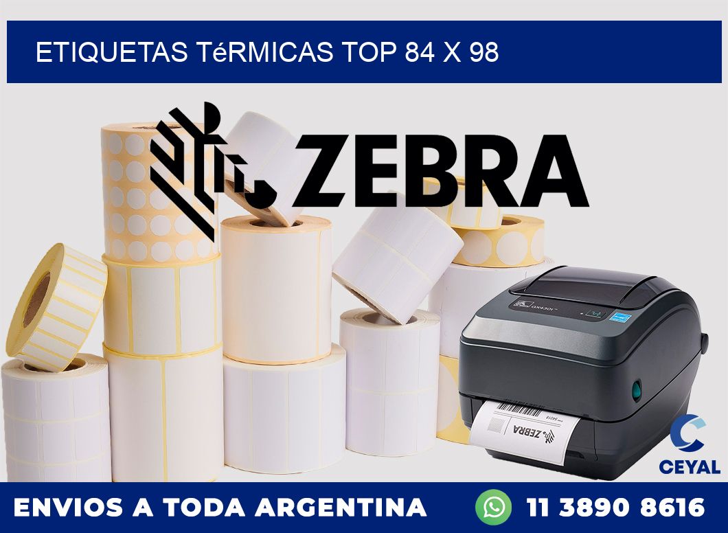 etiquetas Térmicas top 84 x 98