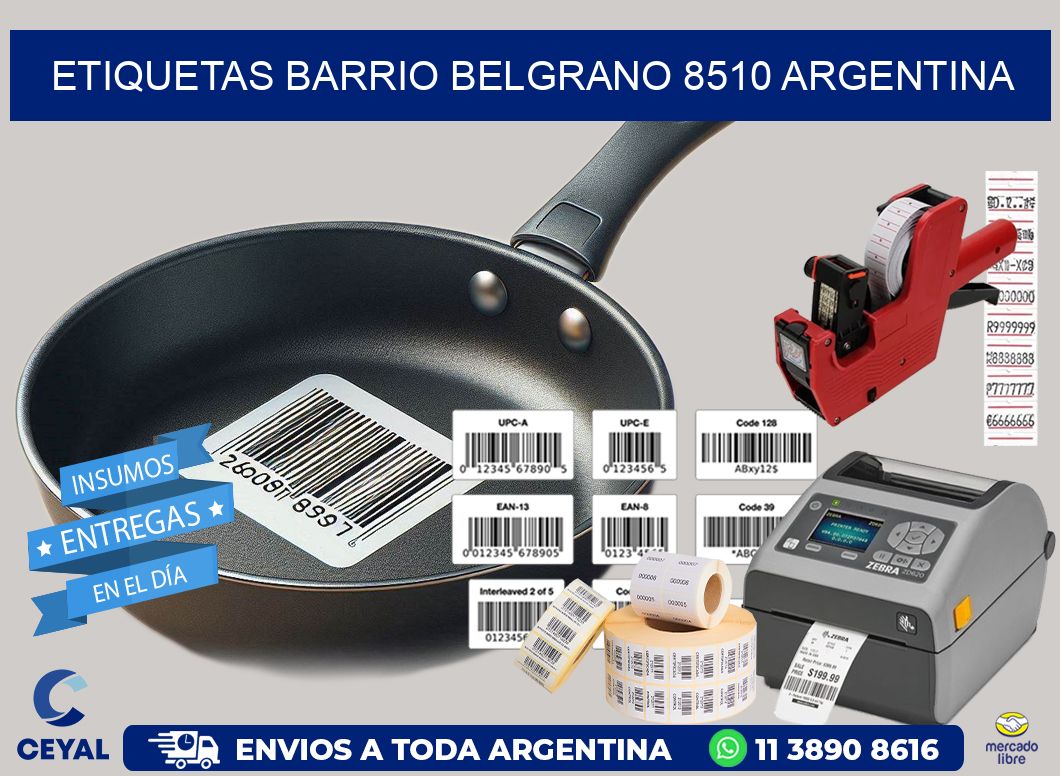 etiquetas barrio belgrano 8510 argentina