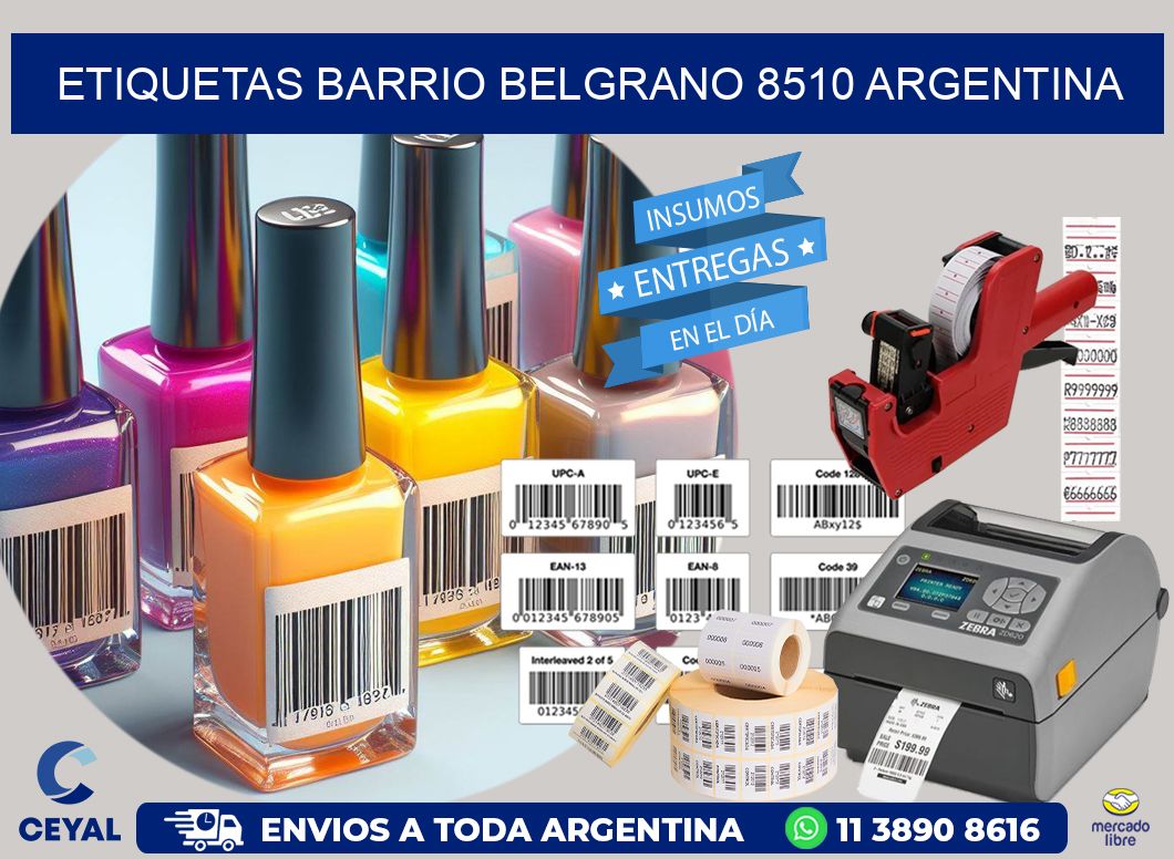 etiquetas barrio belgrano 8510 argentina