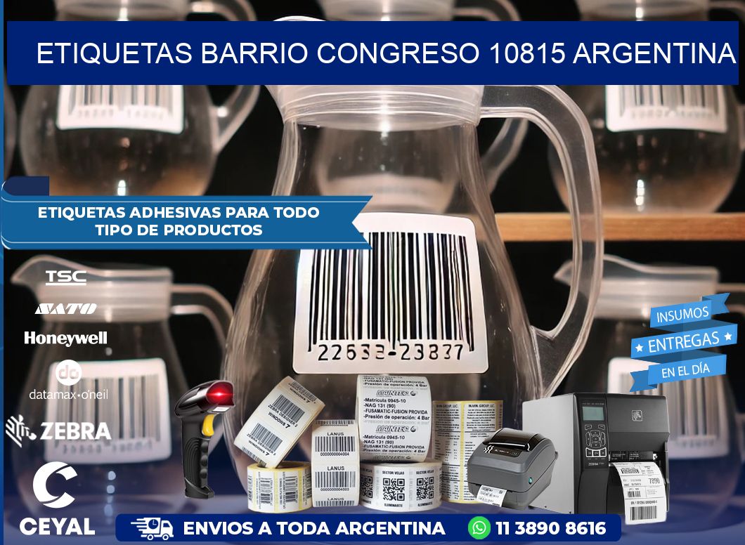etiquetas barrio congreso 10815 argentina